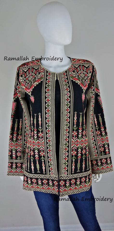 Palestinian Dress thobe thobe tatreez embroidery jacket kaftan abaya hijab Islamic dress maxi wedding henna muslim women gift middle east arab US Seller Free Shipping women clothes casual boho vintage graduation henna party palestine Jordanian dress hijab